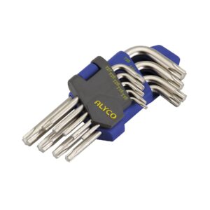 Juego llaves torx 9 piezas en soporte T10-T50 Alyco codigo 193270