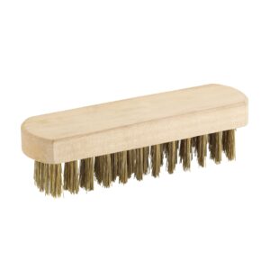 Cepillo manual alambre recto latonado mango madera Alyco codigo 197565