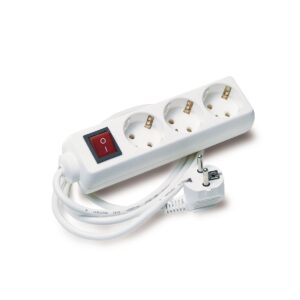 Base multiple Tayg 3 bases 2P+T con interruptor 1,4 mts. codigo 801600