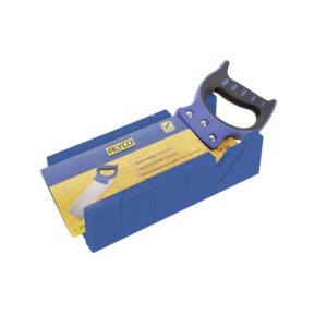 Juego de serrucho de costilla y caja de ingletear de plastico 300 mm. Alyco codigo 144046