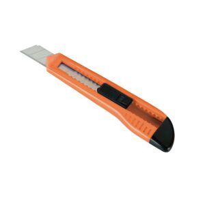 Cutter cuchilla fragmentable con guia de plastico 9 mm. Alyco Orange codigo 195630 - Imagen 1