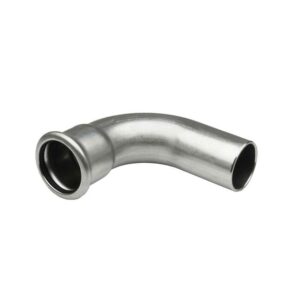 Curva 90º macho-hembra prensar acero inoxidable A-316L D-108 mm.