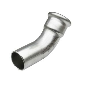 Curva 45º hembra-macho prensar acero inoxidable A-316L D-22 mm.