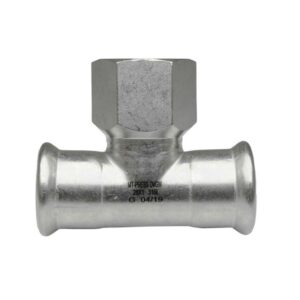 Te rosca hembra prensar hembra acero inoxidable A-316L D-18x1/2"x18 mm. - Imagen 2