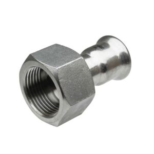 Union hembra prensar acero inoxidable A-316L D-28x3/4" mm.