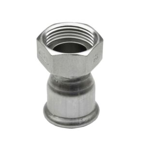 Racor 2 piezas hembra prensar acero inoxidable A-316L D-42x2" mm. - Imagen 3