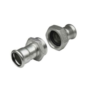 Racor 3 piezas hembra prensar acero inoxidable A-316L D-15 mm. - Imagen 4