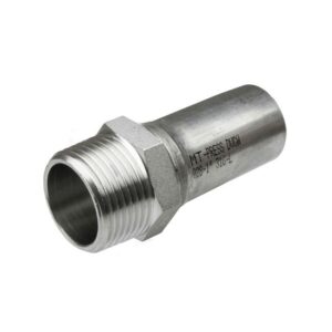 Conector macho prensar acero inoxidable A-316L D-18x1/2" mm. - Imagen 1