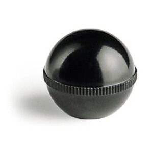 Bola grafilada casquillo roscado laton resina negra D-30 mm. M-8