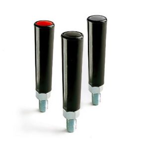 Manilla giratoria lisa espiga roscada acero polipropileno negra D-17x60 M-8