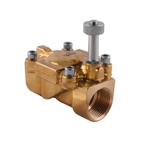 Electrovalvula accionamiento indirecto Aignep 2/2 N.O. 1/2" laton FKM 14 mm. 04F05214V0