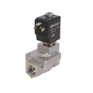Electrovalvula accionamiento indirecto Aignep 2/2 N.C. 1/2" inoxidable FKM RSP-15J