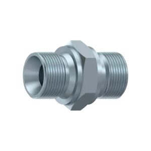 Adaptador hidraulico macho-macho cono 60º acero zincado 3/4" BSP - 1" BSP