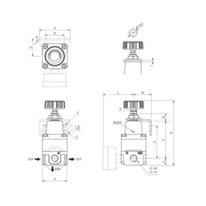 Regulador de precision Aignep REGP1 0-8 bar con rosca 1/8" T022102030000