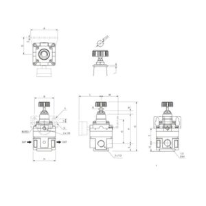 Regulador de precision Aignep REGP3 0-8 bar con rosca 1/2" T022305030000