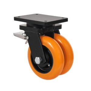 Rueda poliuretano giratoria con freno Alex diametro 150 mm. 2-0038 - Imagen 1