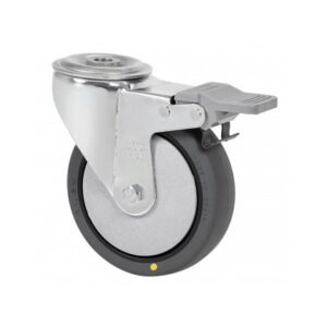 Rueda poliuretano giratoria con freno Alex diametro 150 mm. 2-0593